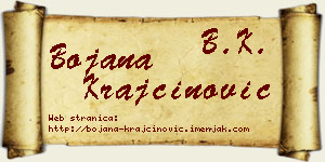 Bojana Krajčinović vizit kartica